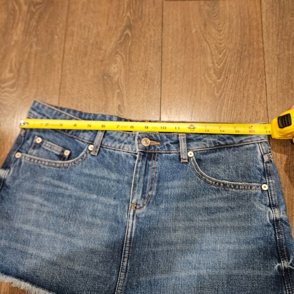 Zara Woman Blue Jean Demin Mid Rise Skort Skirt/Shorts Mini Y2K Preppy Size 8 - Picture 7 of 10